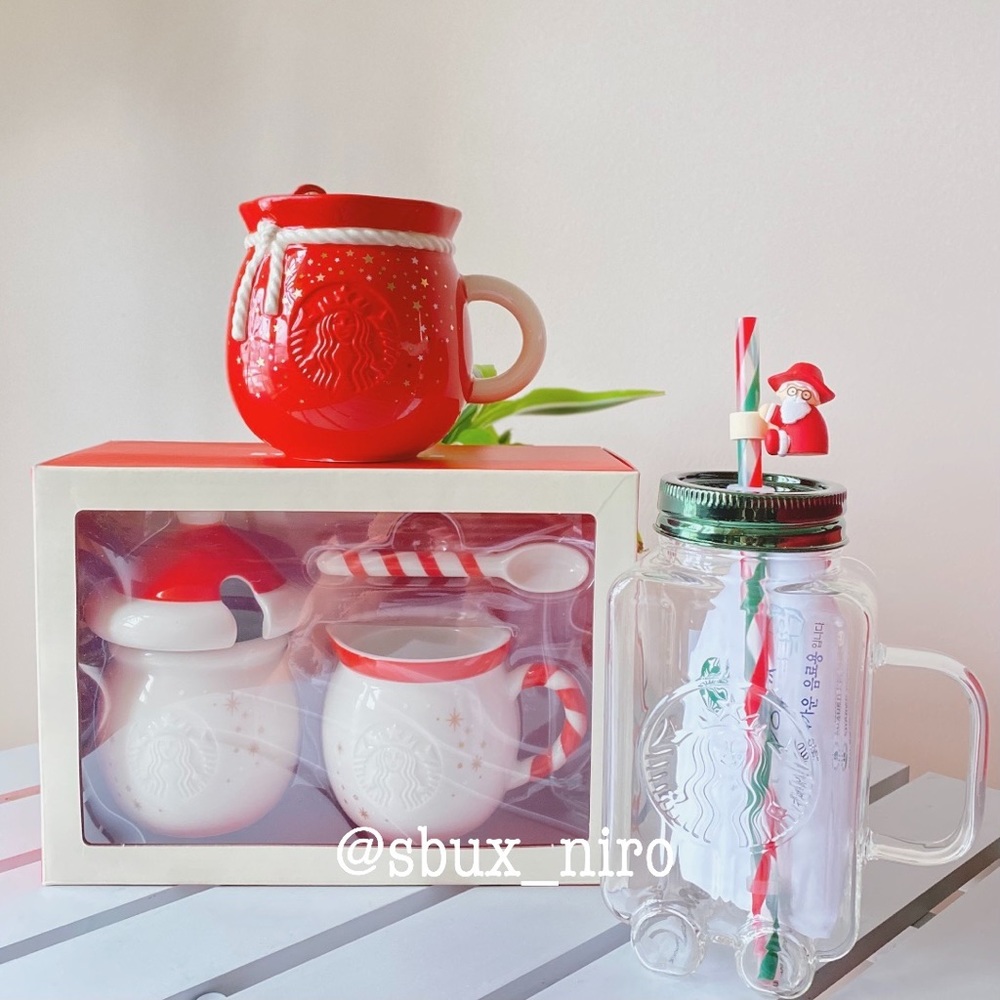 Starbucks Christmas Cute Giftable Kitchen Accessories Cafe /Coffee Bundle